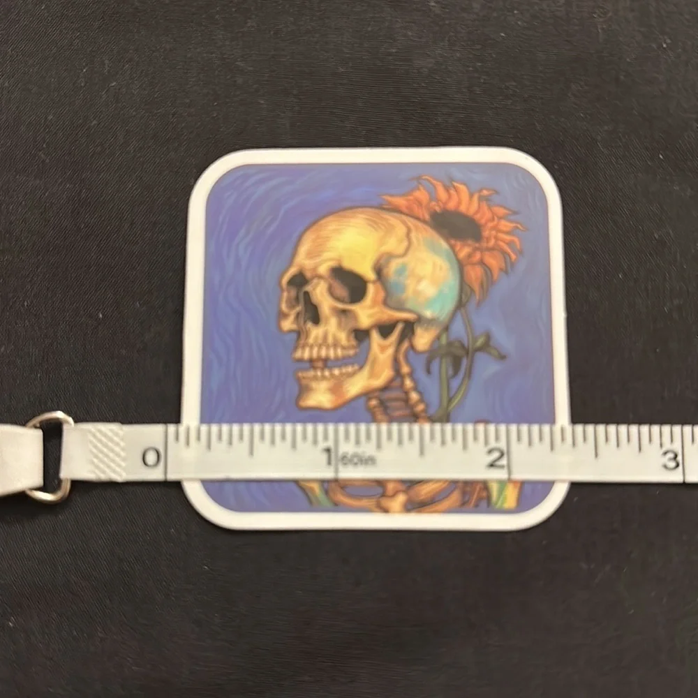 Floral skull stickers/decals.